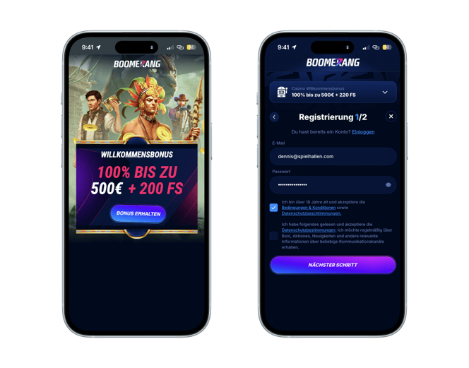 Legale boomerang bet login schweiz